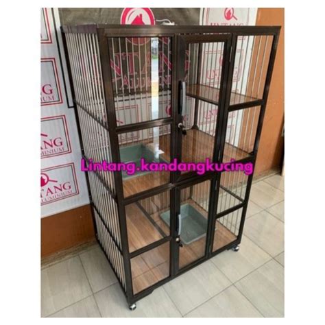 Jual Kandang Kucing Alumunium Minimalis 2 Tingkat Murah Shopee Indonesia