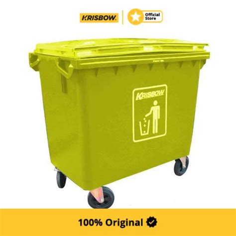 Jual Krisbow Dust Bin Tempat Sampah Ltr Kuning Shopee Indonesia