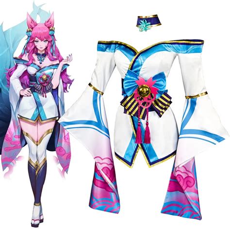 Lol Spirit Blossom Ahri Cosplay Costume Ahri Cosplay Game Ahri Costume