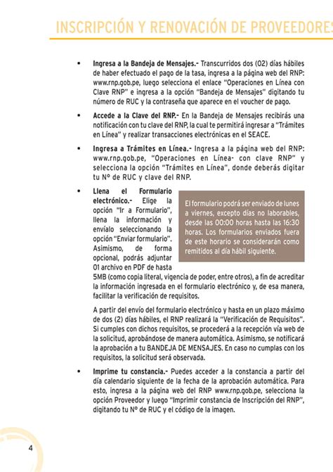 Registro Nacional De Proveedores Rnp Per Pdf