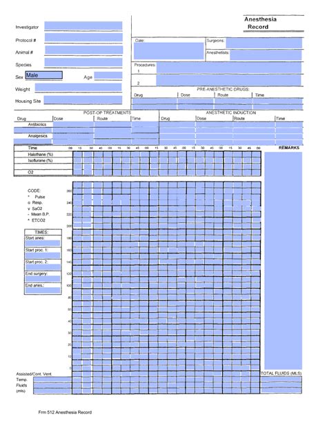 Anesthesia Record Template Excel Fill Out And Sign Online Dochub