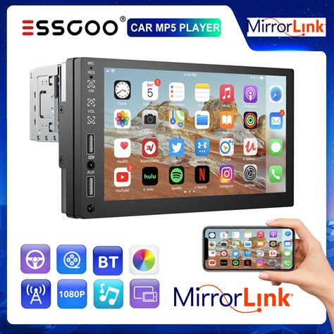 Essgoo Din Car Radio Polegadas Tela Touch Screen Link Central Mp