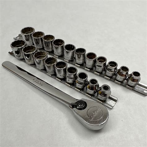 Snap On Low Profile Ratchet Metric And Sae 12 Point Socket Set Shop