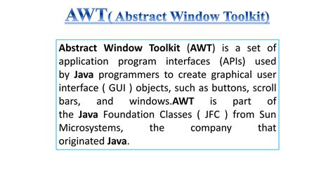 Solution Awt Graphical User Interface Library With Different Examples