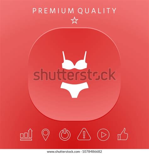 Set Lingerie Swimsuit Twopiece Bikini Silhouette Stock Vector Royalty Free