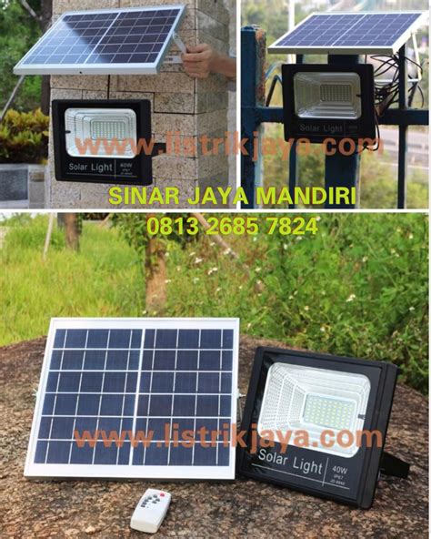 Jual Lampu Sorot Led 40w Tenaga Surya Solar Panel Sinar Jaya Mandiri