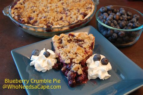 Blueberry Crumble Pie Who Needs A Cape