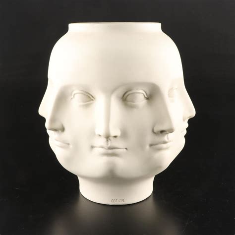 Fornasetti Designed Tms Perpetual Face Vase Ebth