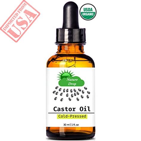 Nature Drops Organic Castor Oil 100 Usda Certified Pure Cold Pressed