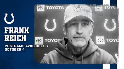 Frank Reich Postgame Press Conference Colts At Bears Youtube