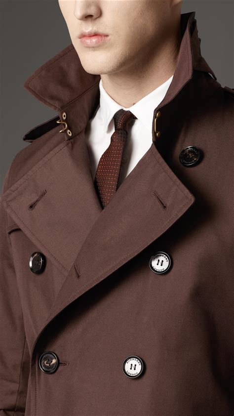 Burberry Midlength Cotton Gabardine Trench Coat In Brown For Men Lyst