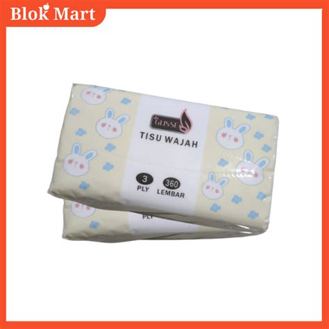 Tissue Tisu GLISSE Soft Facial Tissue Tisu 360 Sheets 3 Ply Tissue