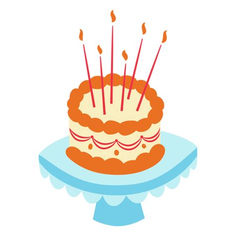 Birthday Cake With Candles On A Plate Png And Svg Design For T Shirts