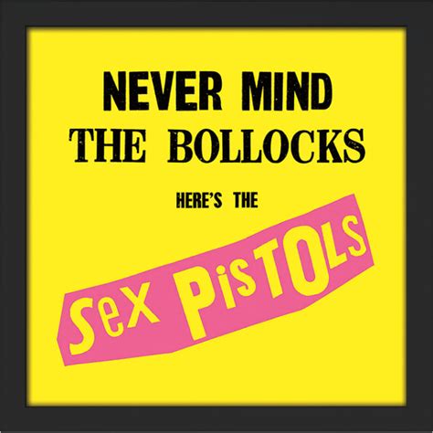 Sex Pistols Never Mind The Bollocks Album Cover Framed Print The