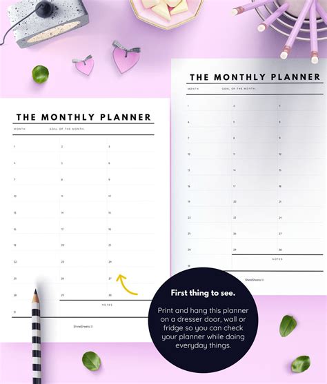 A5 Monthly Planner Printable / A5 Planner Pages / Monthly - Etsy