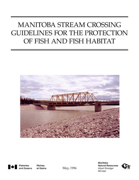 PDF MANITOBA STREAM CROSSING GUIDELINES FOR THE PROTECTION OF FISH