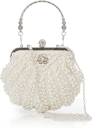 Babeyond Bolso Embrague De Perlas Para Mujer Bolsa De Noche Formal