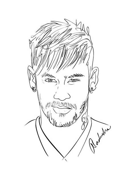 Раскраски Неймар Messi drawing Coloring pages Neymar jr