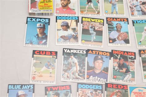 1986 Topps Baseball Cards With 1 Sealed Pack C 39 34589