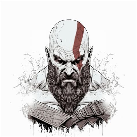 Premium AI Image | The Mighty Kratos God of War Ragnarok Unleashed in ...