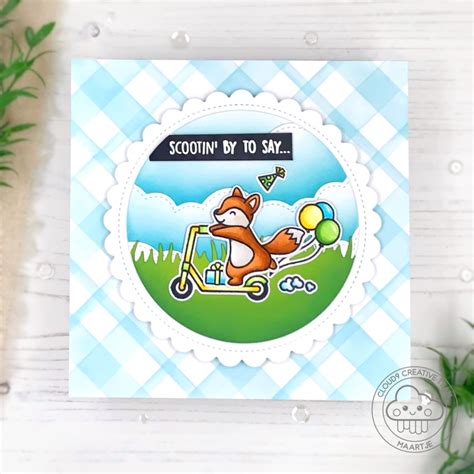 Scootin By To Say Lawn Fawn Crafty Crow Designs