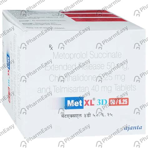 Buy Met Xl 3d 5040625mg Strip Of 15 Tablets Online At Flat 15 Off