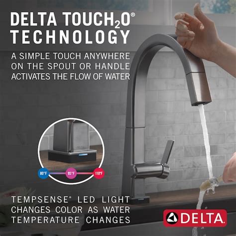 Delta Pivotal Touch2o Arctic Stainless Single Handle Touch On Pull Down