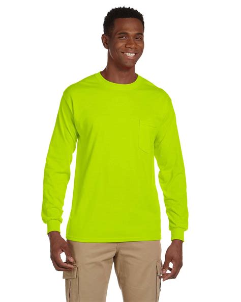 Gildan Adult Ultra Cotton Long Sleeve Pocket T Shirt Alphabroder