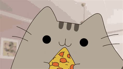 Pusheen Eating Pizza