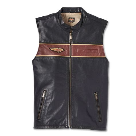 Harley Davidson Men S Th Anniversary Leather Vest Mr Styles