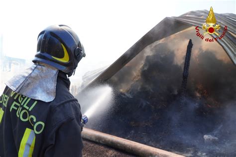 ARIANO IRPINO A Fuoco Un Capannone Di Un Azienda Agricola Ustionato