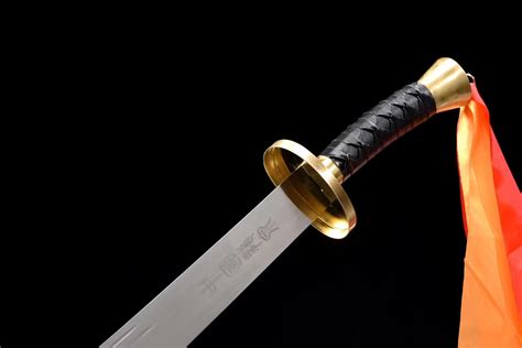 Wushu Daohandmadestainless Steel Flexible Bladeblack Scabbardkung