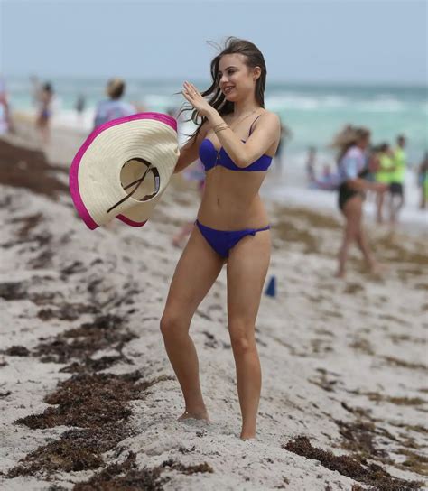 XENIA TCHOUMITCHEVA In Bikini On The Beach In Miami 04 22 2017 HawtCelebs