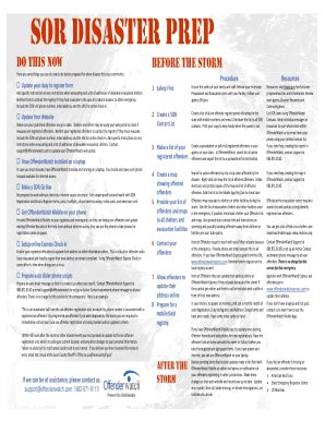 Fillable Online Hurricane Preparedness Checklist Of What To Do After A