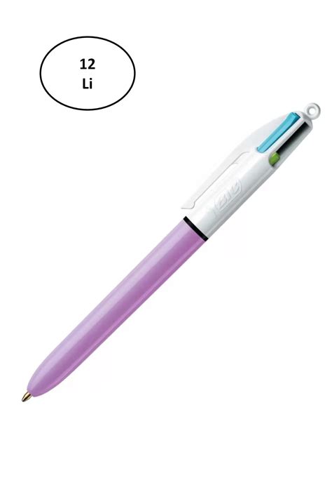 Bic 4 Renk Fun Purple Gövde Tükenmez Kalem 503815 12 li Fiyatı