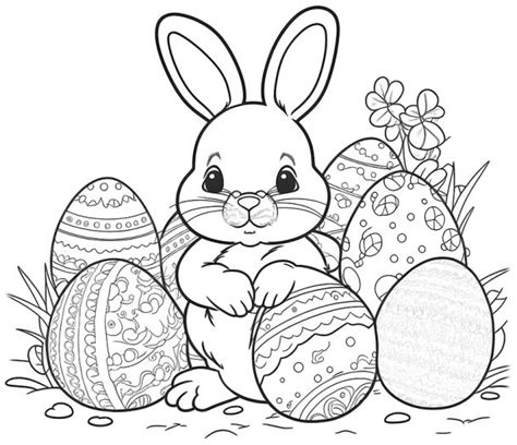 Adult Easter Rabbit Coloring Page Coloring Pages