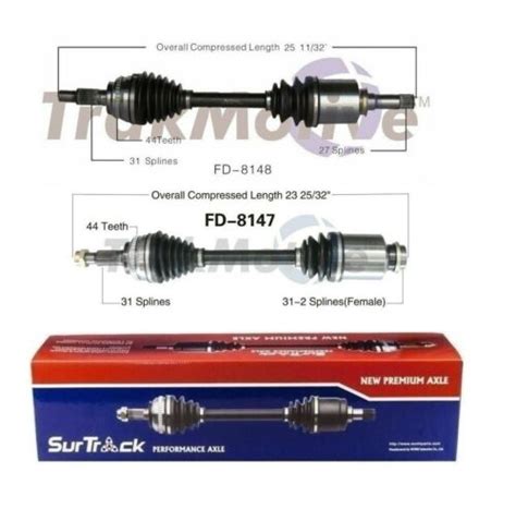 For Ford Edge Lincoln MKX AWD 07 12 Pair Of Front CV Axle Shafts