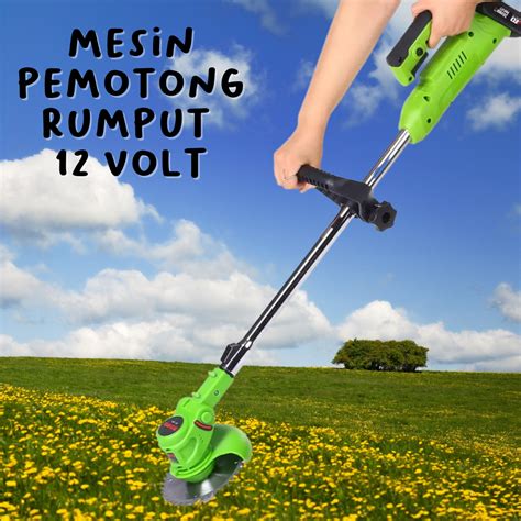 Mesin Pemotong Rumput Volt Pemangkas Rumput Portable Cutter Kit