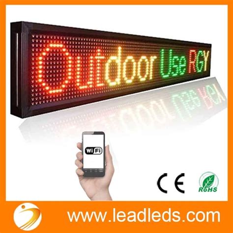 Furniture Signs Décor Green 52X15 Inch Semi Outdoor LED Scrolling