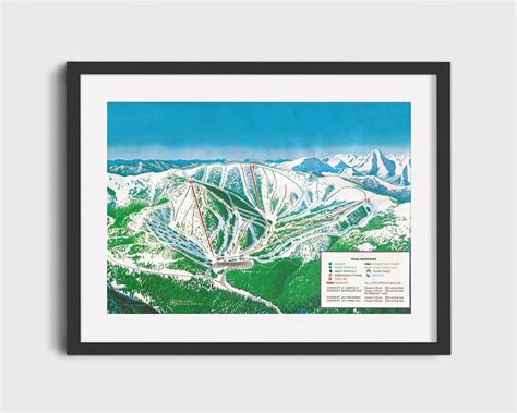 1984 MONARCH MOUNTAIN Ski Trail Map Ski Map, Ski Art, Ski Decor, Ski ...