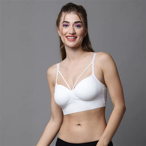 Prettycat Lightly Pushup Padded Non Wired Cage Neck Partywear Bralette