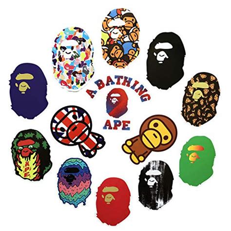 Popular Logo Stickers Bape Brand Stickers Laptop Water Bottles Bedroom Wardrobe Car Skateboard ...