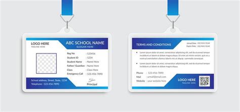 School Id Card Template Vector Art, Icons, and Graphics for Free Download