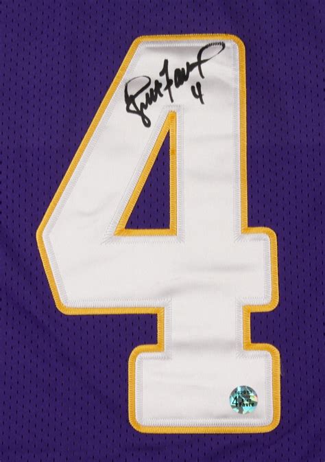 Brett Favre Signed Vikings 34.25" x 42.25" Custom Framed Jersey Display ...