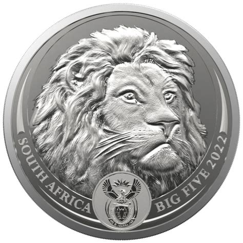 2022 South Africa 5 Rand The Big Five Lion South African Mint