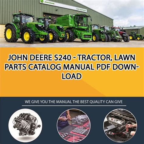 John Deere S240 - Tractor, Lawn Parts Catalog Manual Pdf Download ...