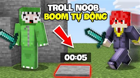 Minecraft Bedwars Sở Hữu Mìn Nổ Siêu Vip Khangg Troll Noob Team Bằng Boom Tự Động Kích Hoạt