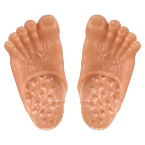 Jumbo Bare Feet Rubber Caveman Shoe Slippers Joke Clown Funny Giant Ogre Costume Ebay