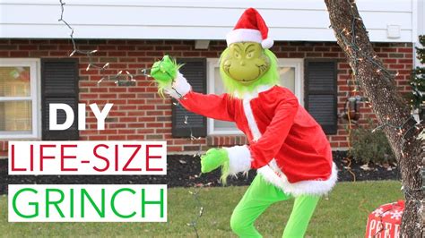 Diy Life Size Grinch Outdoor Christmas Decoration Diy Grinch Decoration Youtube