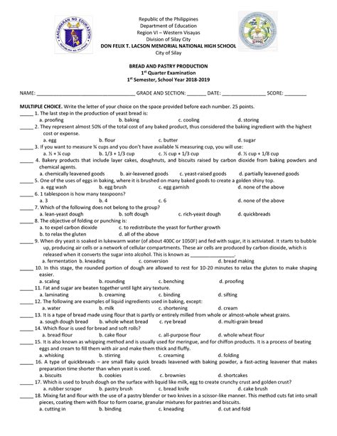 Bpp Exam Compress Eaxam Republic Of The Philippines Department Of Education Region Vi